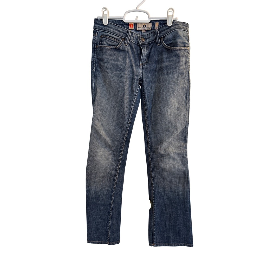 Juicy Couture Jeans Women's 26 Blue Straight Leg Low Rise J-Stitch Y2K‎